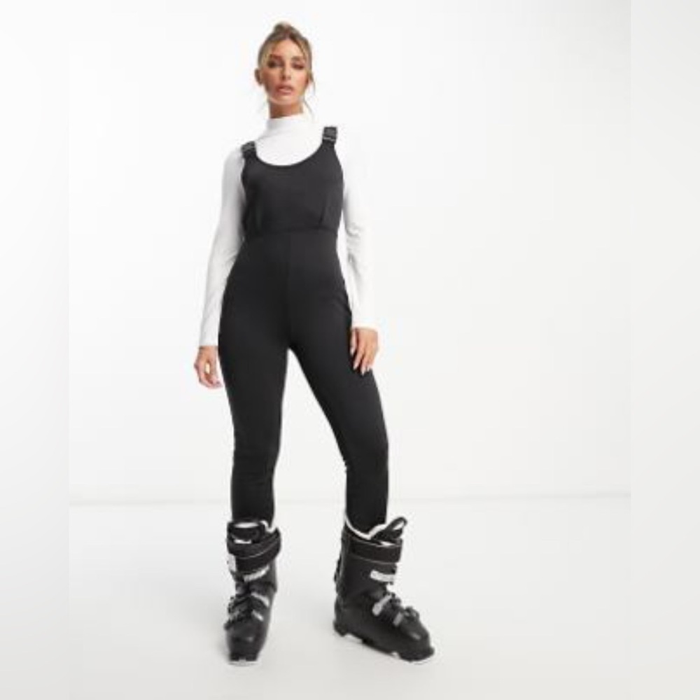 Threadbare ski salopettes in black